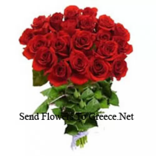 Um Buquê de 25 Rosas Vermelhas