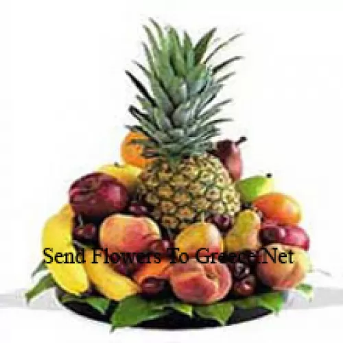 5 kg (11 paunaa) erilaisia tuoreita hedelmiä sisältävä kori